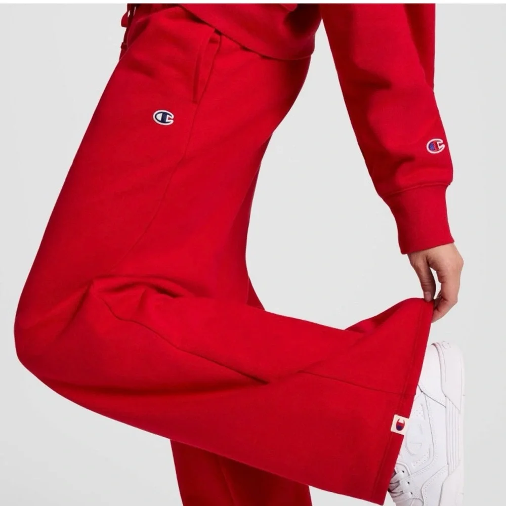 Champion two piece zip up hoodie and sweatpants set—red - Picture 3 of 6